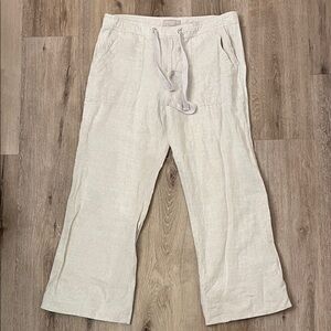 Banana Republic Cream Linen Pants